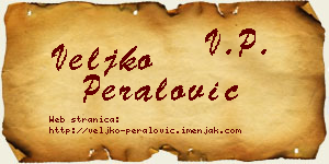 Veljko Peralović vizit kartica